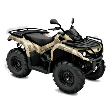 Chica y chico subidos en una canam outlander atv 500 camo sticker