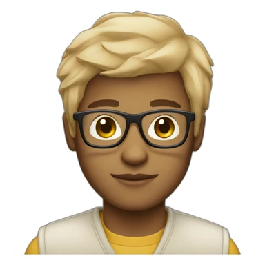 Light skin tone Programmer with glasses sticker