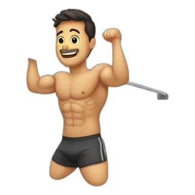 doing pull-ups sticker