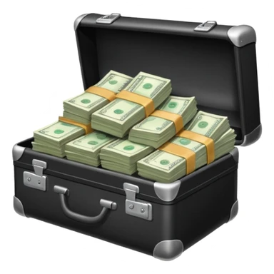 money from a black suitcaseemoji sticker