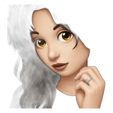 dark brown hair modern mullet programmer nose stud silver sticker