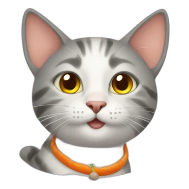 Cat with carot sticker