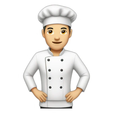 Asian male chef sticker