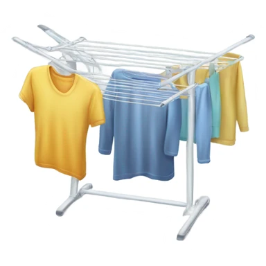 Clothes drying rack sticker