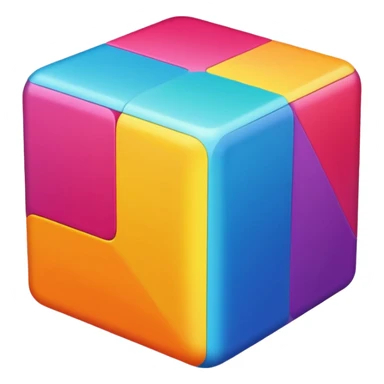 colourful cube sticker
