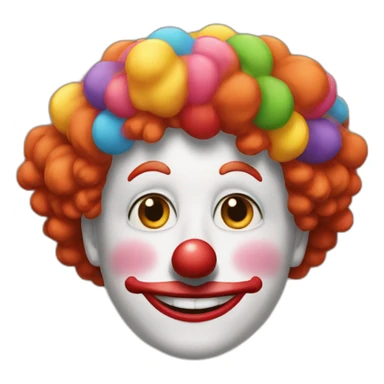 la perruque d'un clown sans sa tete sticker