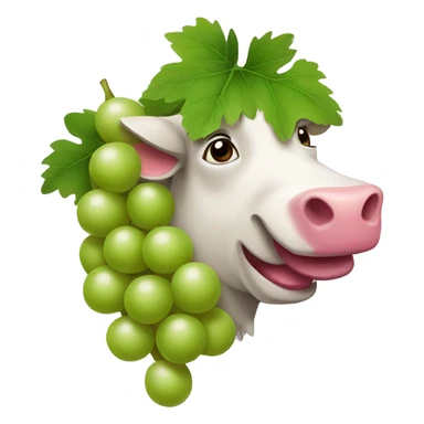 Grapes cow sticker