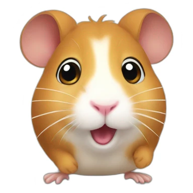surprised hampster sticker