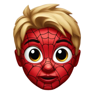 spiderman baby face sticker