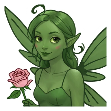 Black , fairy , rose , Wings , beautiful  sticker