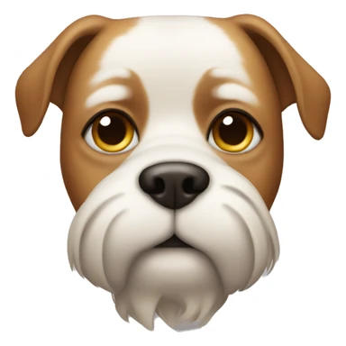 dog with a mustache  sticker