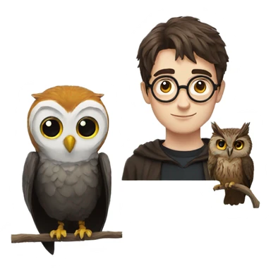 Harry Potter with an owl sticker