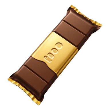 Chocolate Bar, in Half of a Gold Wrapper sticker