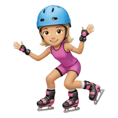 Roller blader girl sticker