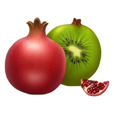 Kiwi and Pomegranate no face sticker