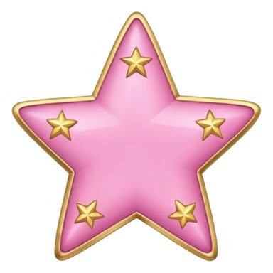 Pink star (flat, with little stars beside it) sticker