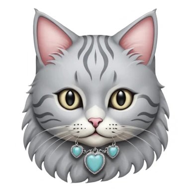 Лунный котик с сердцем sticker
