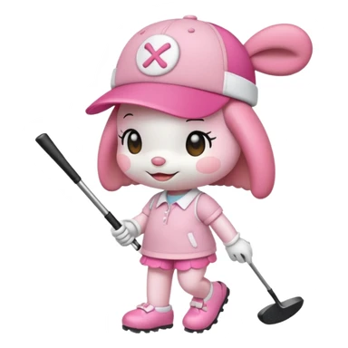 my melody golfing sticker