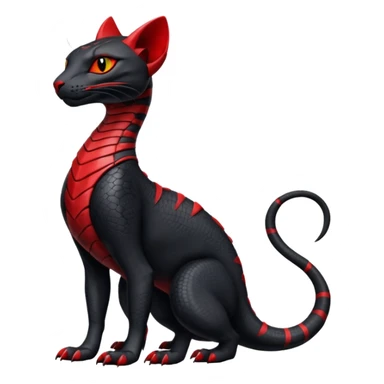 Salandit-Bastet-Fakémon-hybrid-creature (full body)  sticker