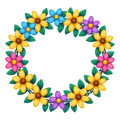 two flower garlands next to each other sticker