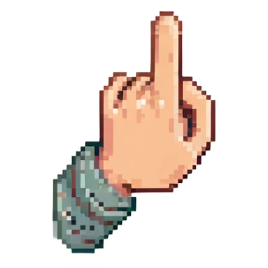 hand pointing forward sticker