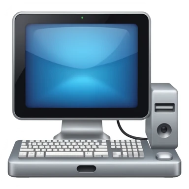 computer with computer unit sticker