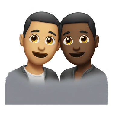 Gay couple kissing sticker