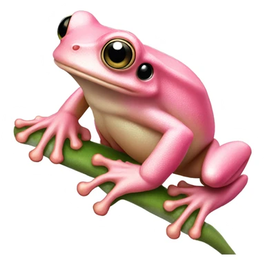 Pink tree frog facing forward  sticker