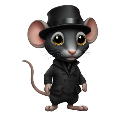 Spy black rat sticker
