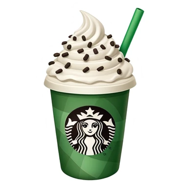  Starbucks hot cocoa with whipped cream and Oreo cookie crumbles in a green checkered to go Starbucks cup  sticker