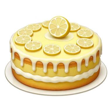 A delicious lemon cake emoji. sticker