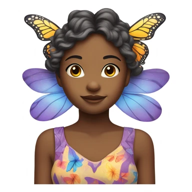 butterfly girl sticker