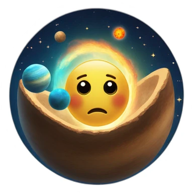 planets being born in big bang sticker