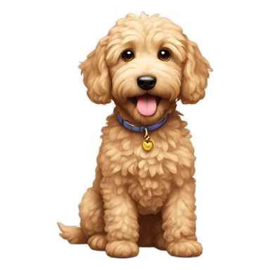 Miniature golden doodle sticker