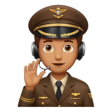 A pilot emoji character carefully inspecting something, as if “looking into it.” sticker