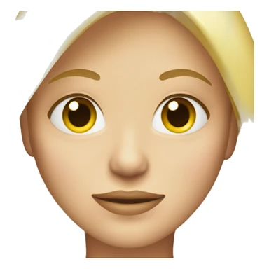 Woman of 29 years, blonde, round far sticker