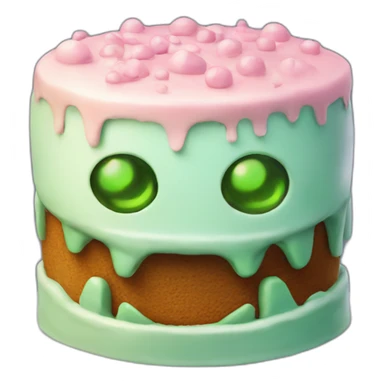 cake in alien shape sticker