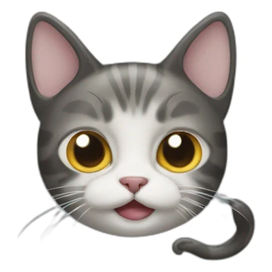 cat mixed with a octapus sticker