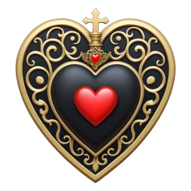 goth heart with a dark tarot deck sticker