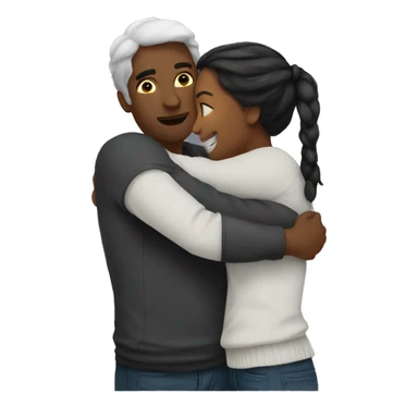 Couples hugging after fight sticker