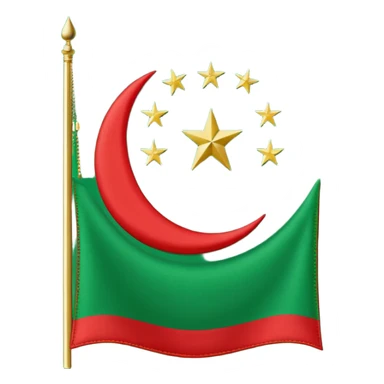 Türkmen flag mi sticker