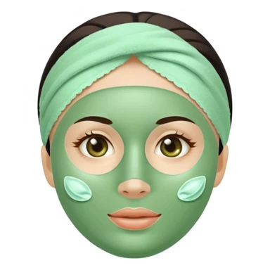 A light green spa face mask, with only the mask sticker