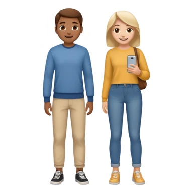 two friends, full body sticker