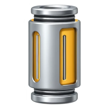 small metallic connector pin front view. sticker