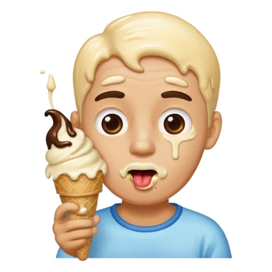 Uomo che mangia il gelato sticker