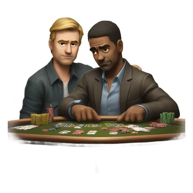 man plays poker and gets bullied by other man sticker