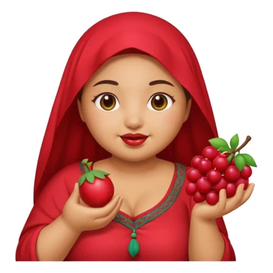 Cute emoji female chubby with a berry she is tan and moroccan  sticker