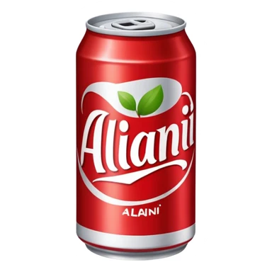 Soda can red saying “Alani” on the can sticker