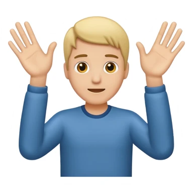 Lap of man empty showing hands to it sticker