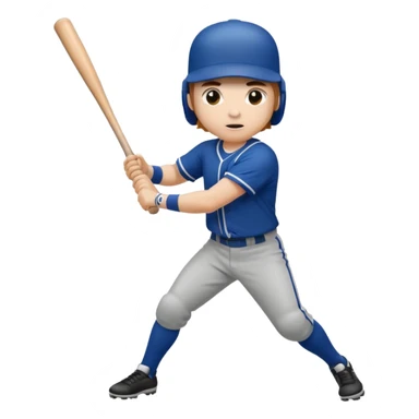 baseball player batting in motion sticker